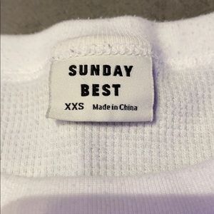 White long sleeve crop top